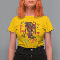 Let Us Go Girls T Shirt For Women Christmas Cowgirl Boots - Wonder Print Shop