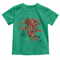 Let Us Go Girls Toddler T Shirt Christmas Cowgirl Boots - Wonder Print Shop