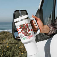 Let Us Go Girls Tumbler With Handle Christmas Cowgirl Boots - Wonder Print Shop