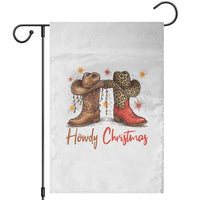 Howdy Christmas Garden Flag Western Cowboy Boots Country - Wonder Print Shop