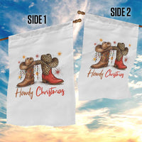 Howdy Christmas Garden Flag Western Cowboy Boots Country - Wonder Print Shop