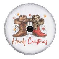Howdy Christmas Spare Tire Cover Western Cowboy Boots Country - Wonder Print Shop