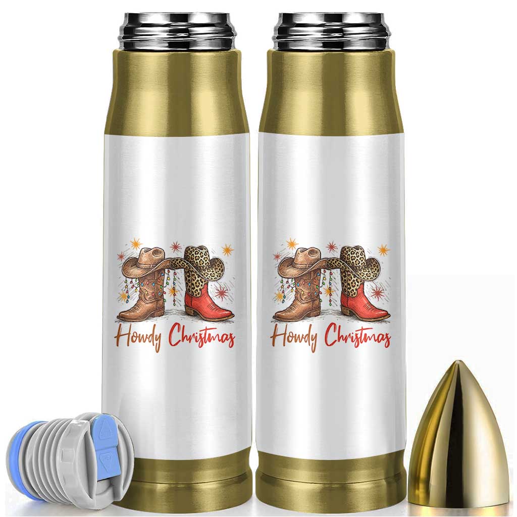 Howdy Christmas Bullet Tumbler Western Cowboy Boots Country - Wonder Print Shop