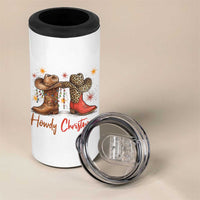 Howdy Christmas 4 in 1 Can Cooler Tumbler Western Cowboy Boots Country - Wonder Print Shop
