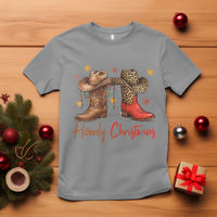 Howdy Christmas T Shirt Western Cowboy Boots Country - Wonder Print Shop