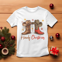 Howdy Christmas T Shirt Western Cowboy Boots Country - Wonder Print Shop