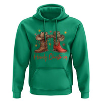 Howdy Christmas Hoodie Western Cowboy Boots Country - Wonder Print Shop
