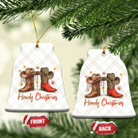 Howdy Christmas Ceramic Ornament Western Cowboy Boots Country - Wonder Print Shop