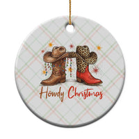 Howdy Christmas Ceramic Ornament Western Cowboy Boots Country - Wonder Print Shop
