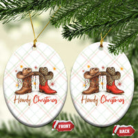 Howdy Christmas Ceramic Ornament Western Cowboy Boots Country - Wonder Print Shop