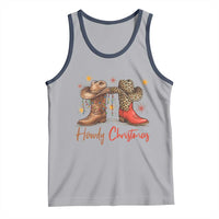 Howdy Christmas Tank Top Western Cowboy Boots Country - Wonder Print Shop