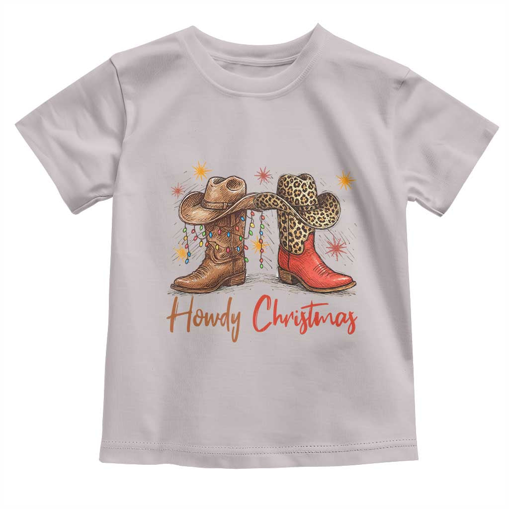 Howdy Christmas Toddler T Shirt Western Cowboy Boots Country - Wonder Print Shop