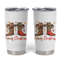 Howdy Christmas Tumbler Cup Western Cowboy Boots Country - Wonder Print Shop