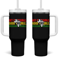 John Lewis Quote Affrican American Tumbler With Handle Get in Good Necessary Trouble