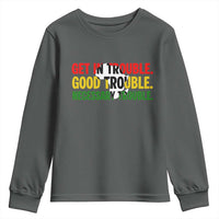 John Lewis Quote Affrican American Youth Sweatshirt Get in Good Necessary Trouble
