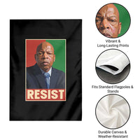 Resist Protest Civil Rights Garden Flag John Lewis Black History