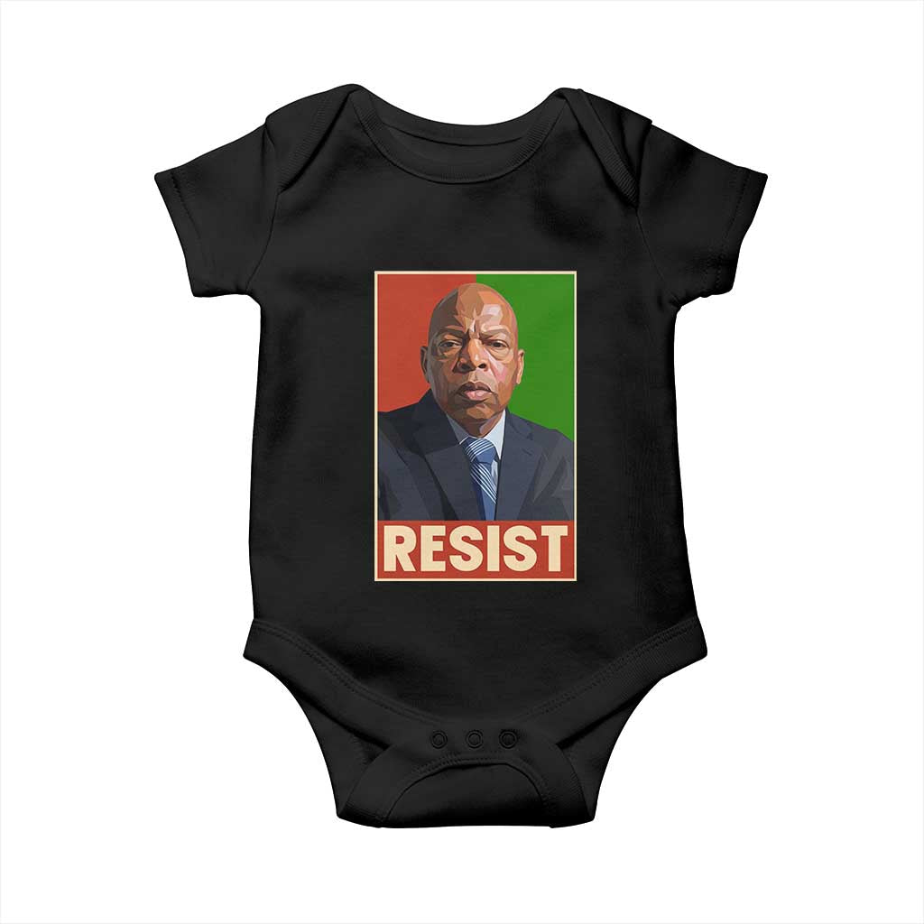 Resist Protest Civil Rights Baby Onesie John Lewis Black History
