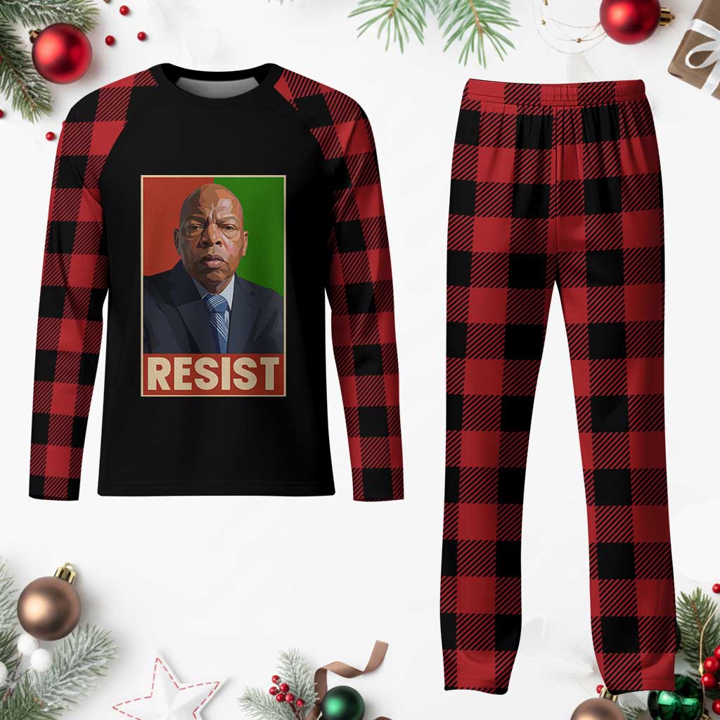 Resist Protest Civil Rights Plaid Pajama Set John Lewis Black History