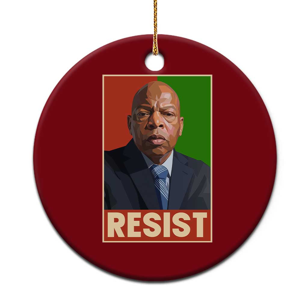 Resist Protest Civil Rights Ceramic Ornament John Lewis Black History