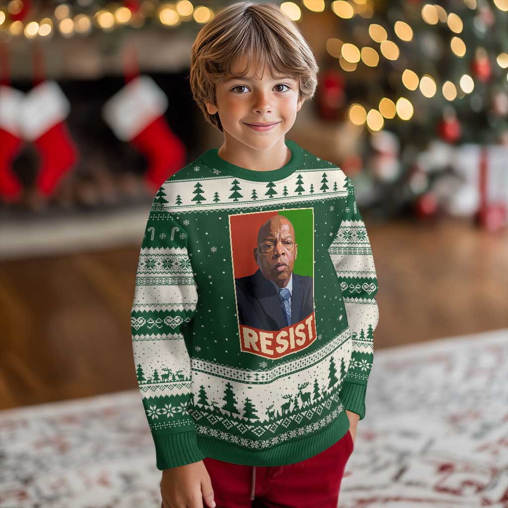 Resist Protest Civil Rights Ugly Christmas Sweater John Lewis Black History