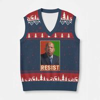 Resist Protest Civil Rights V-Neck Knit Sweater Vest John Lewis Black History