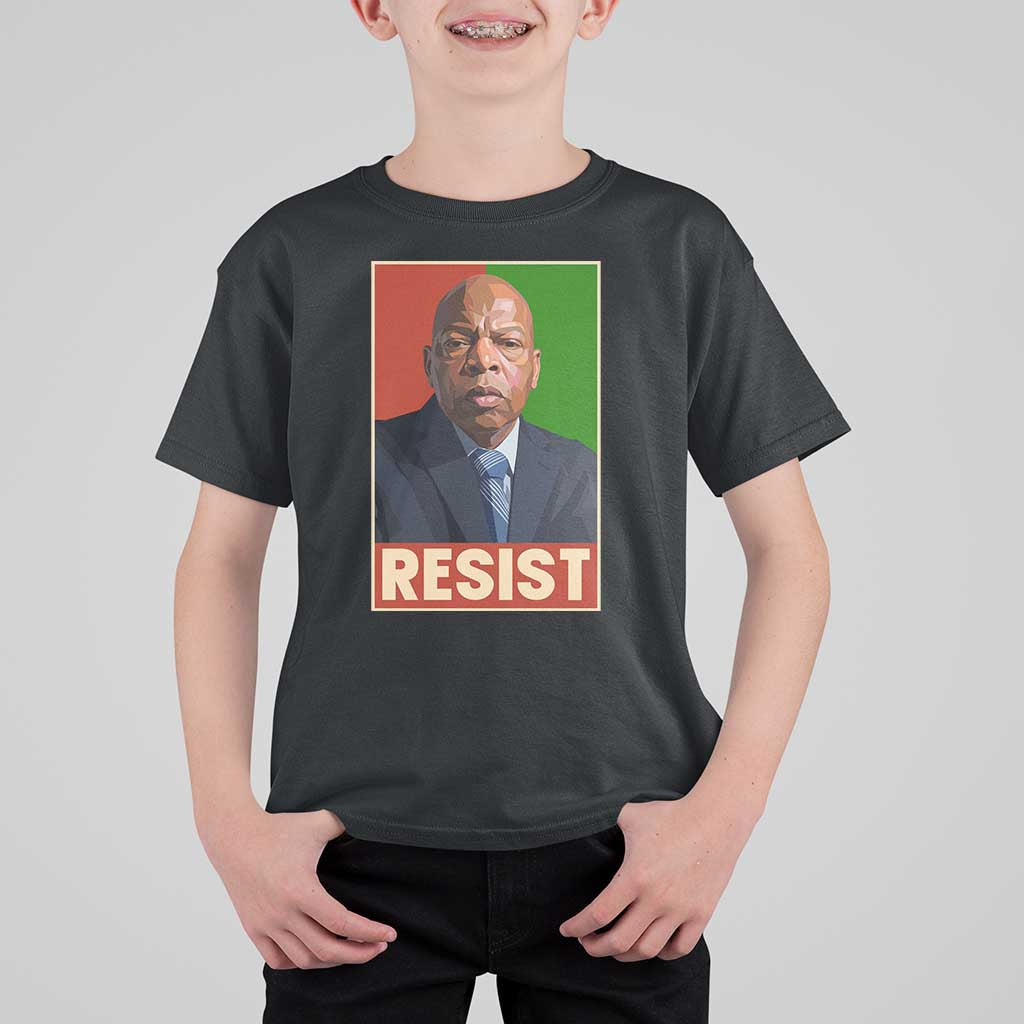 Resist Protest Civil Rights T Shirt For Kid John Lewis Black History