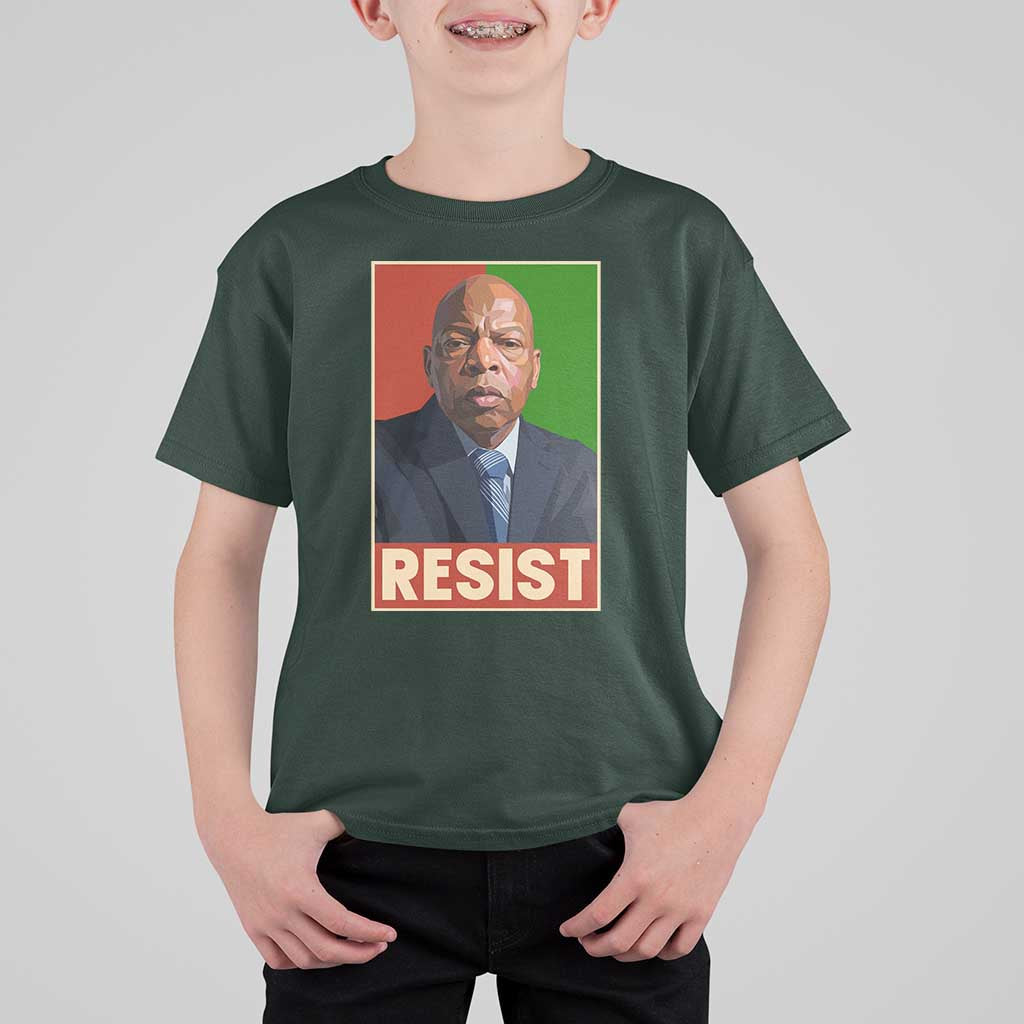 Resist Protest Civil Rights T Shirt For Kid John Lewis Black History
