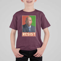 Resist Protest Civil Rights T Shirt For Kid John Lewis Black History