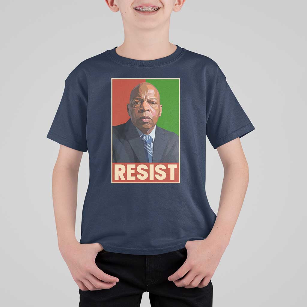 Resist Protest Civil Rights T Shirt For Kid John Lewis Black History
