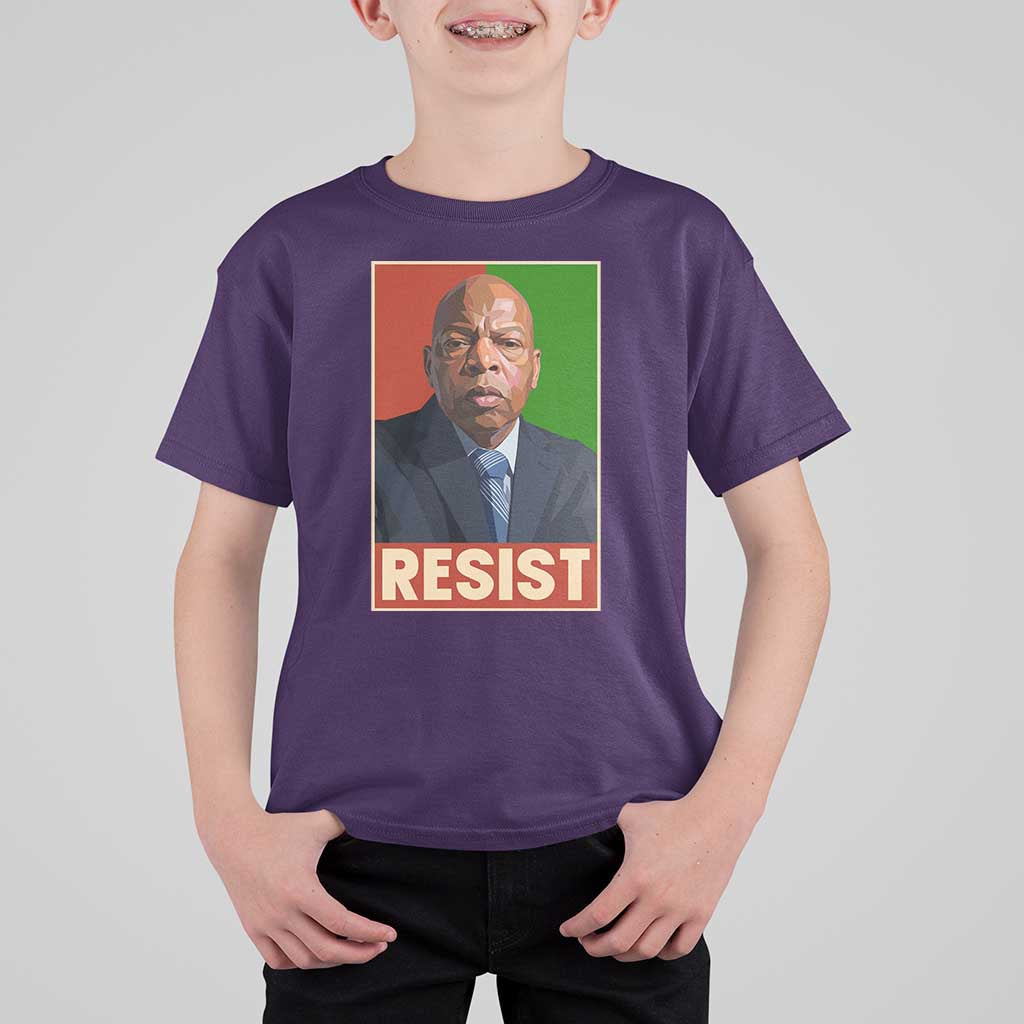 Resist Protest Civil Rights T Shirt For Kid John Lewis Black History