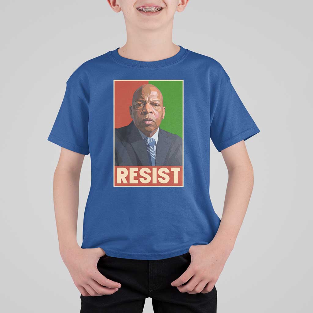 Resist Protest Civil Rights T Shirt For Kid John Lewis Black History
