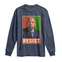 Resist Protest Civil Rights Long Sleeve Shirt John Lewis Black History