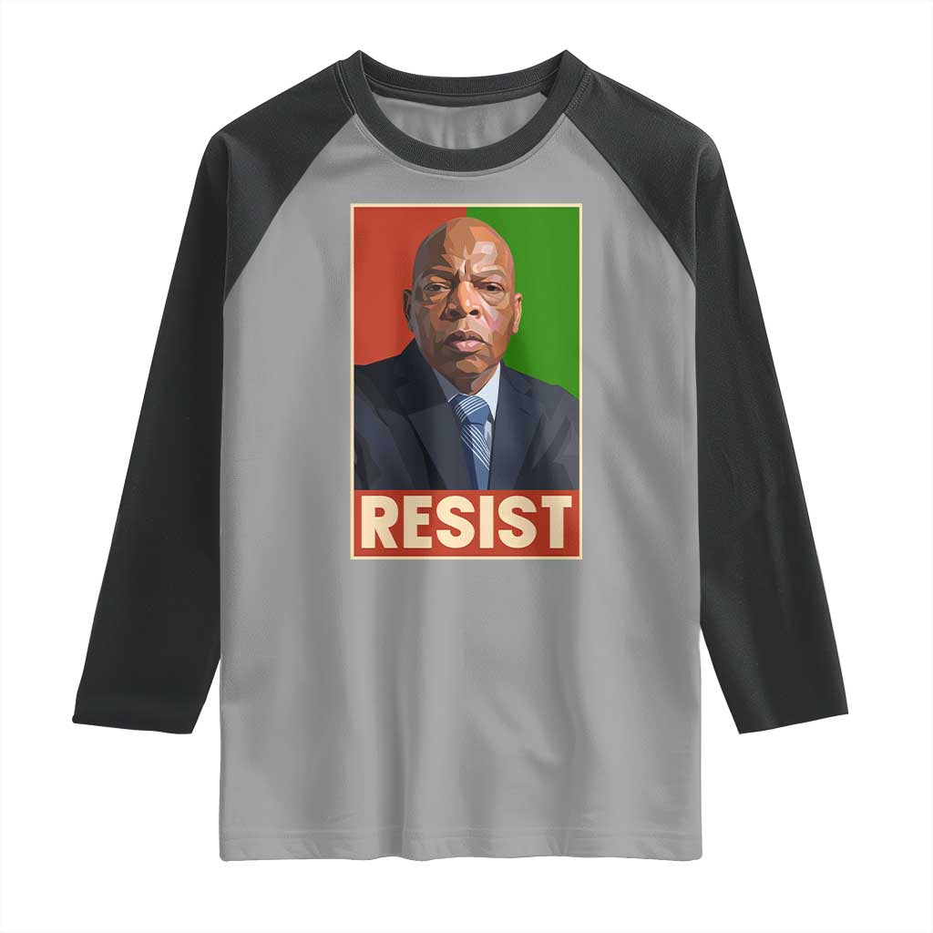 Resist Protest Civil Rights Raglan Shirt John Lewis Black History