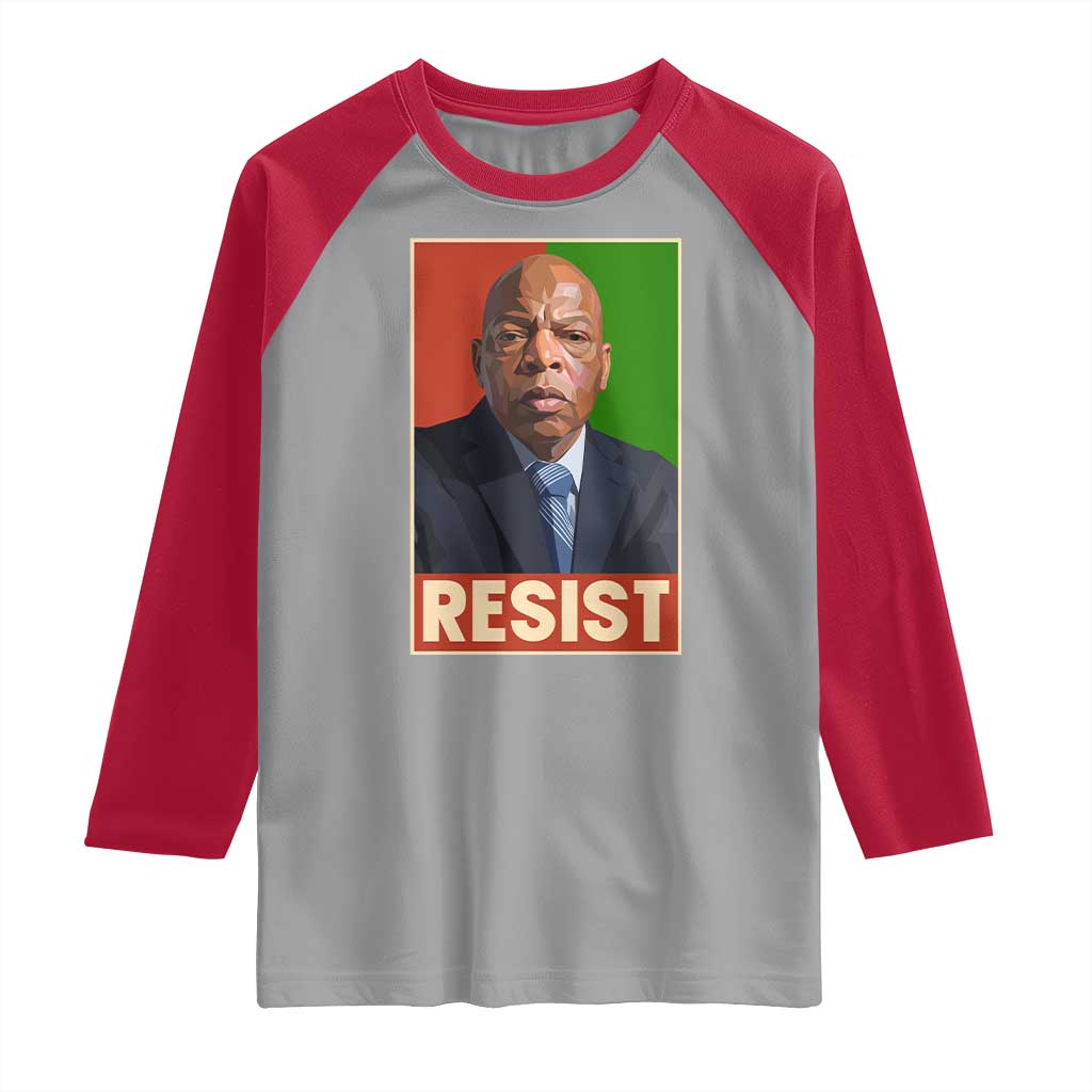 Resist Protest Civil Rights Raglan Shirt John Lewis Black History