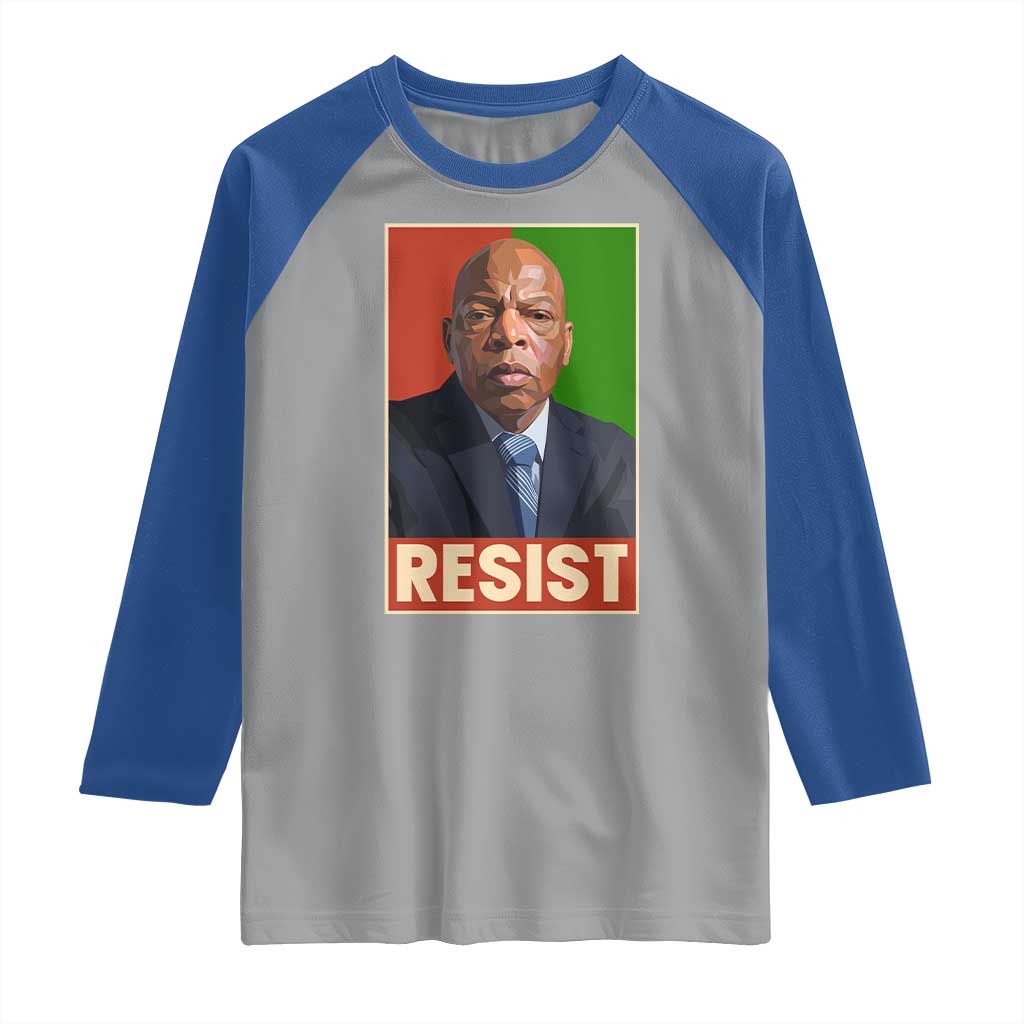 Resist Protest Civil Rights Raglan Shirt John Lewis Black History