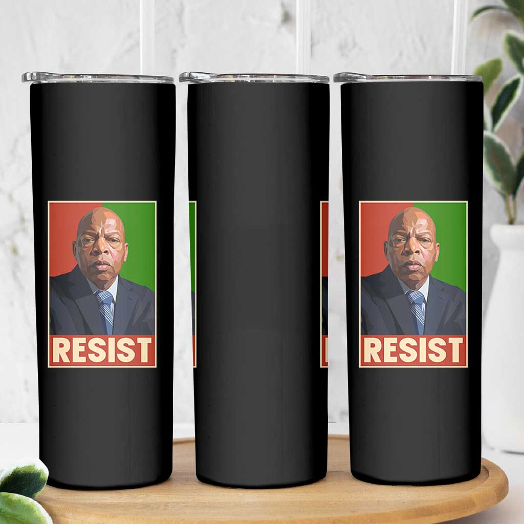 Resist Protest Civil Rights Skinny Tumbler John Lewis Black History