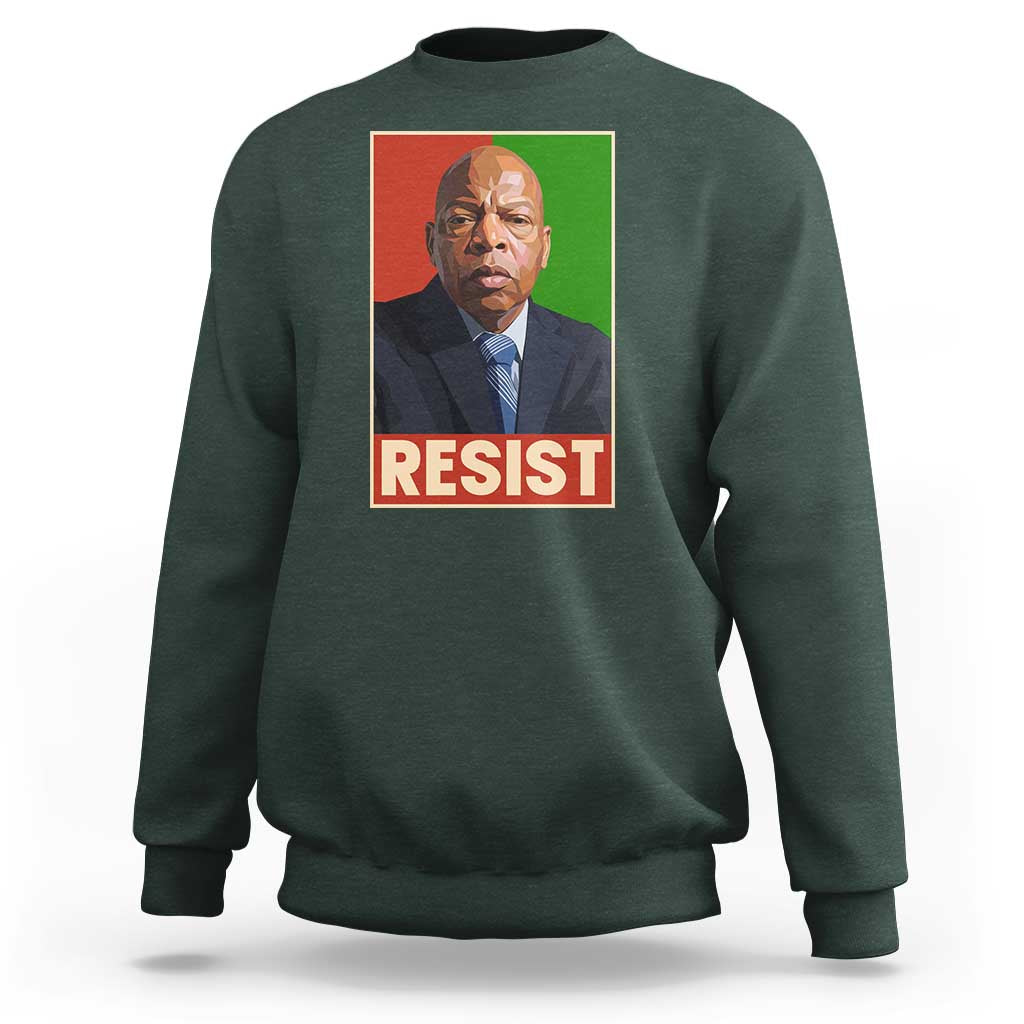 Resist Protest Civil Rights Sweatshirt John Lewis Black History