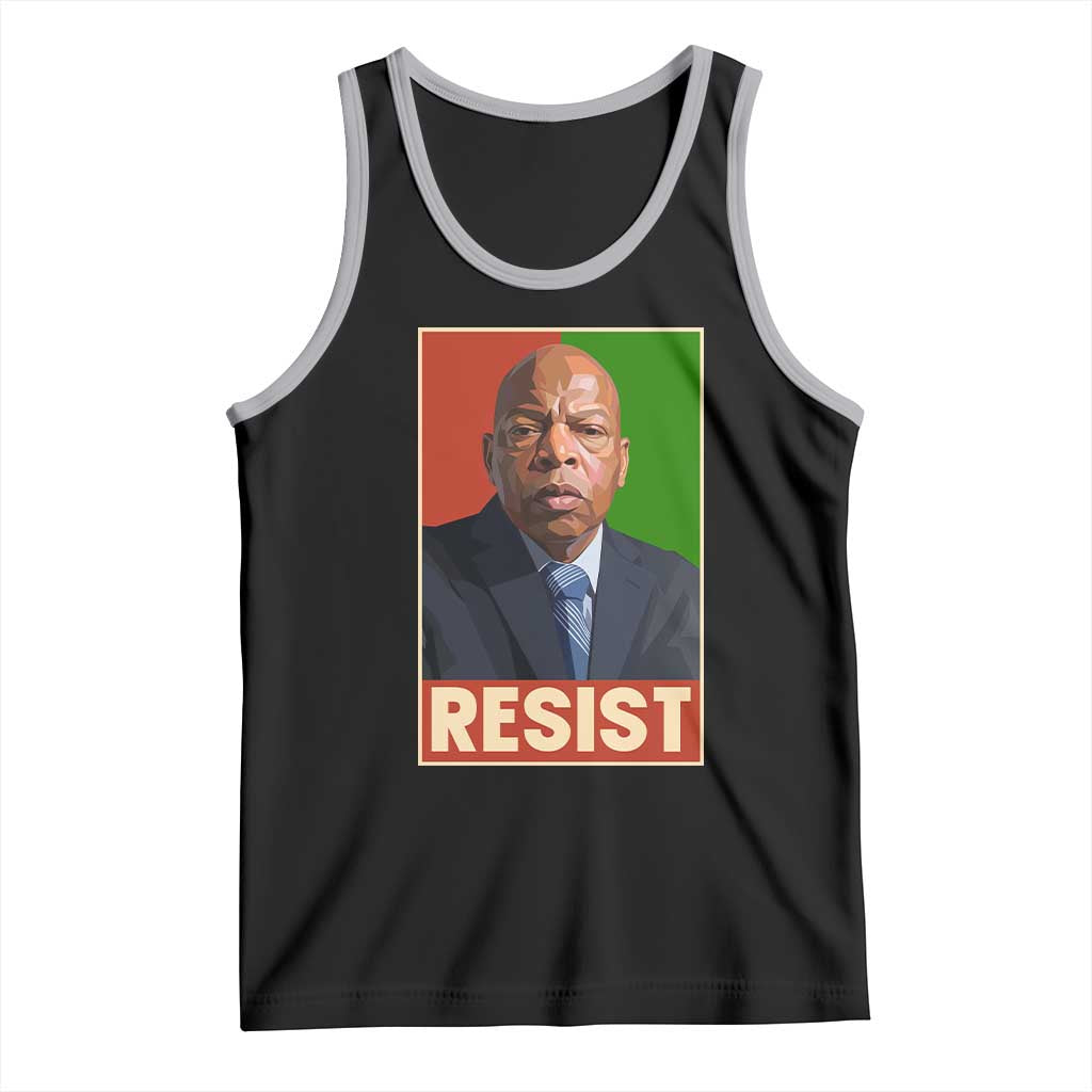Resist Protest Civil Rights Tank Top John Lewis Black History