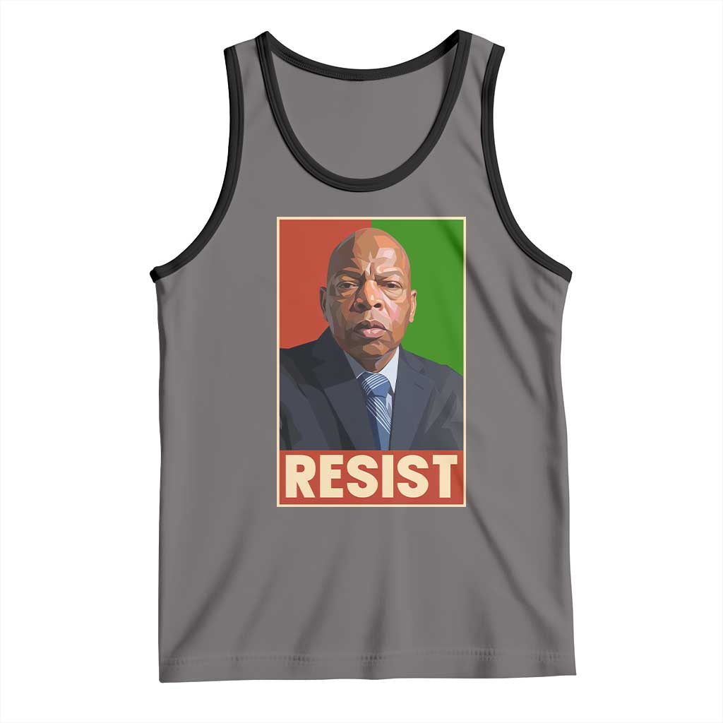 Resist Protest Civil Rights Tank Top John Lewis Black History
