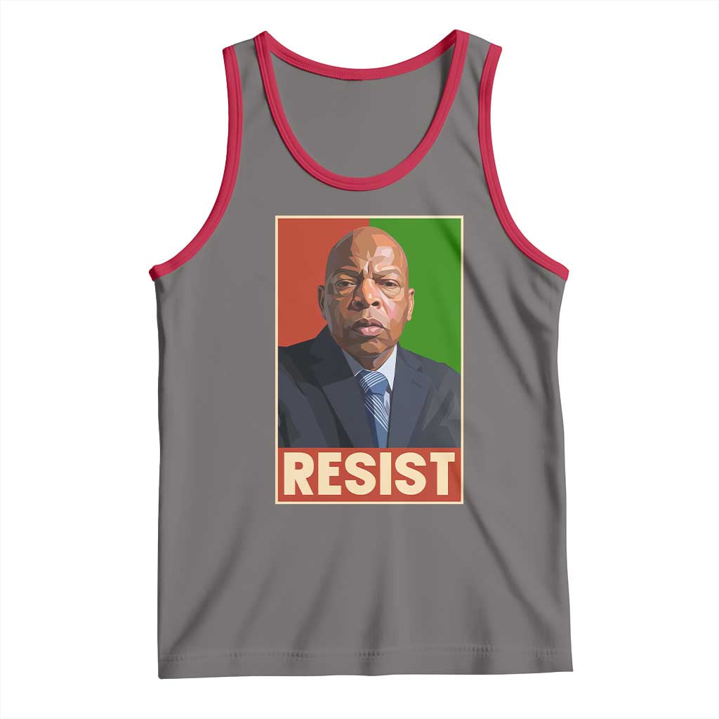 Resist Protest Civil Rights Tank Top John Lewis Black History