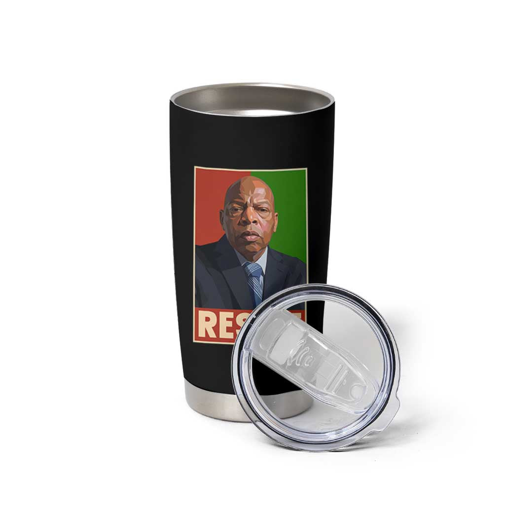Resist Protest Civil Rights Tumbler Cup John Lewis Black History