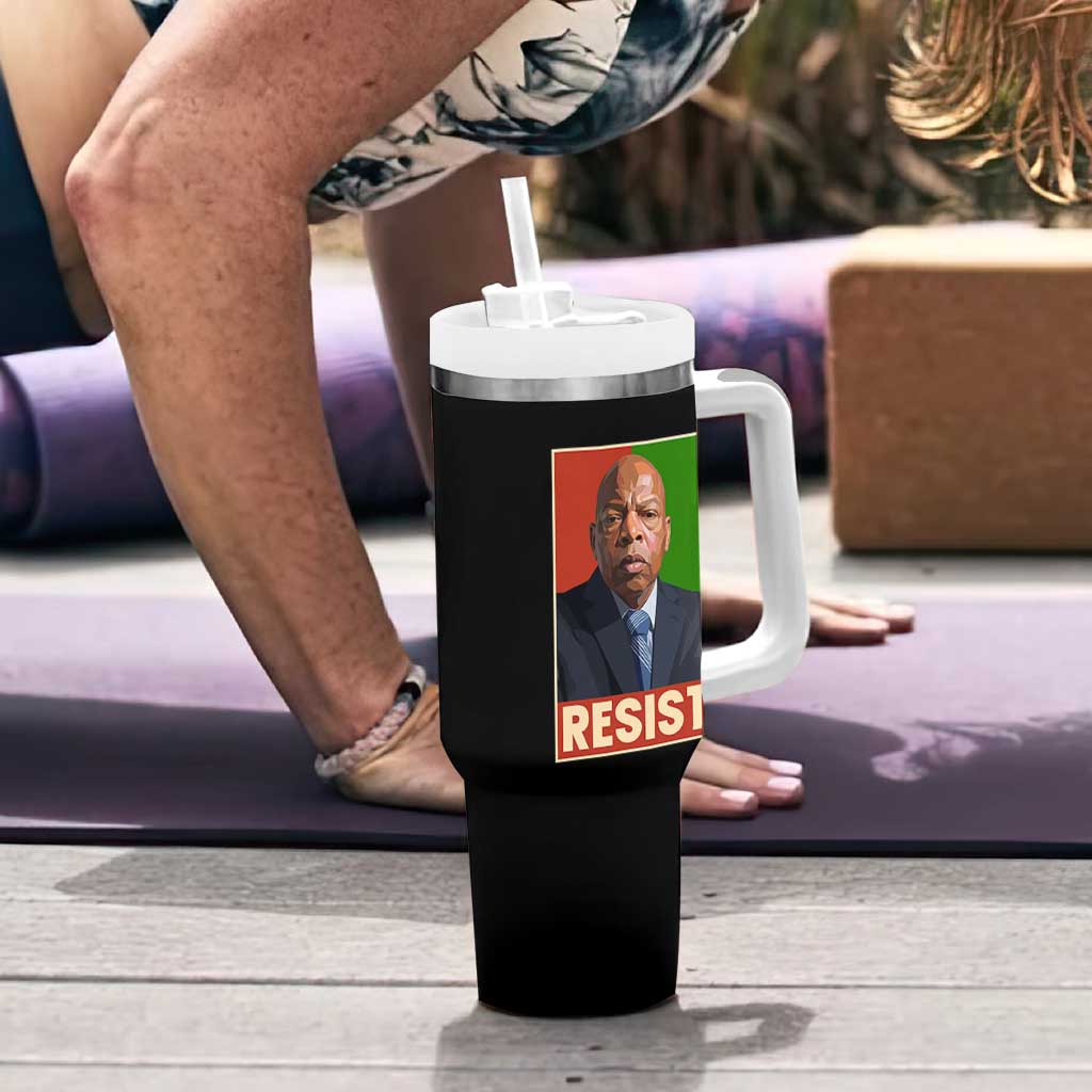 Resist Protest Civil Rights Tumbler With Handle John Lewis Black History