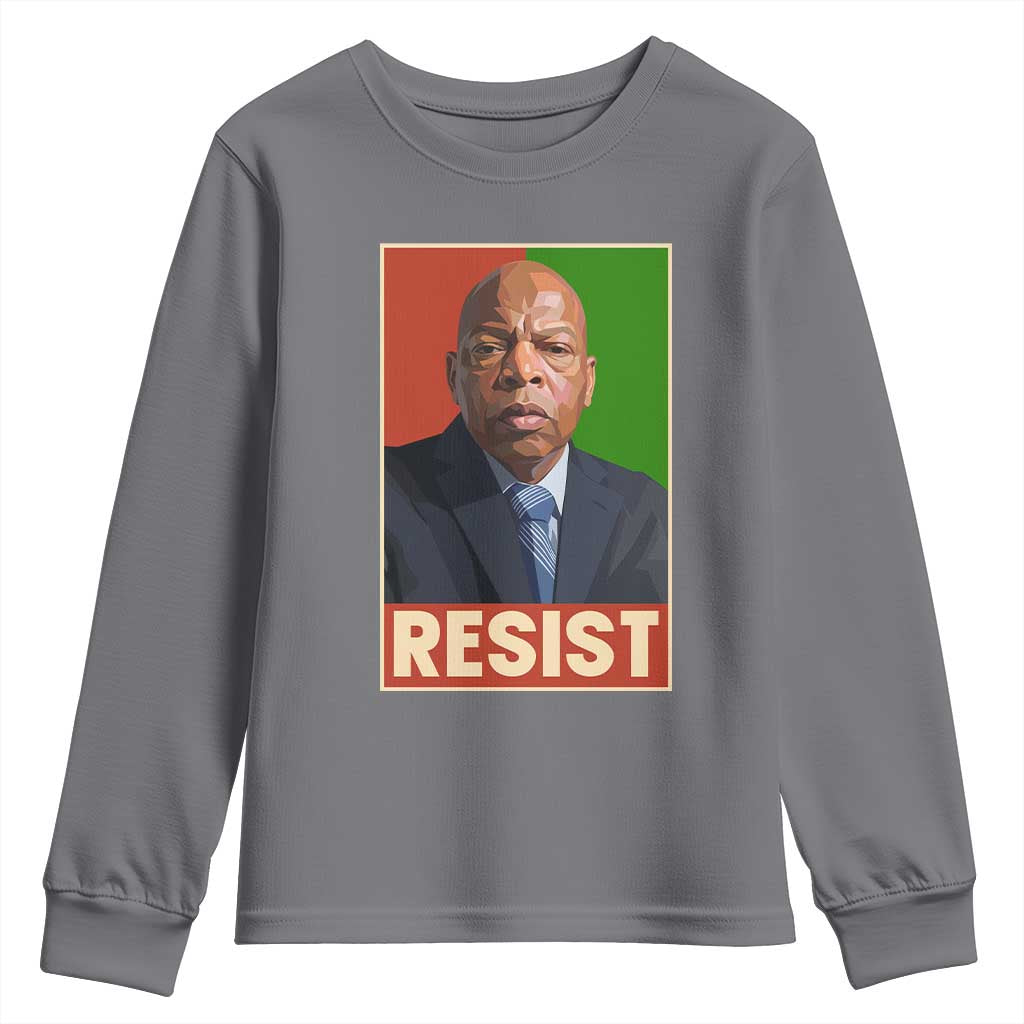 Resist Protest Civil Rights Youth Sweatshirt John Lewis Black History