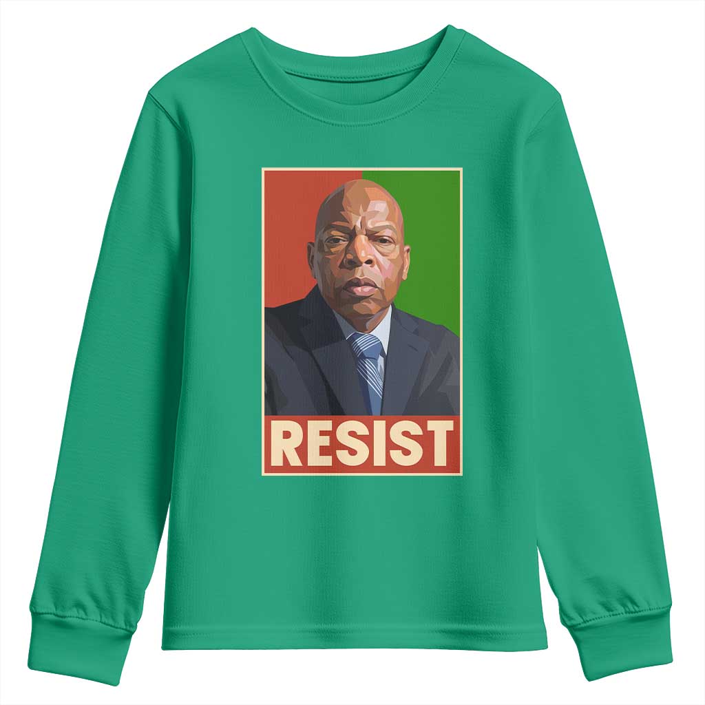 Resist Protest Civil Rights Youth Sweatshirt John Lewis Black History