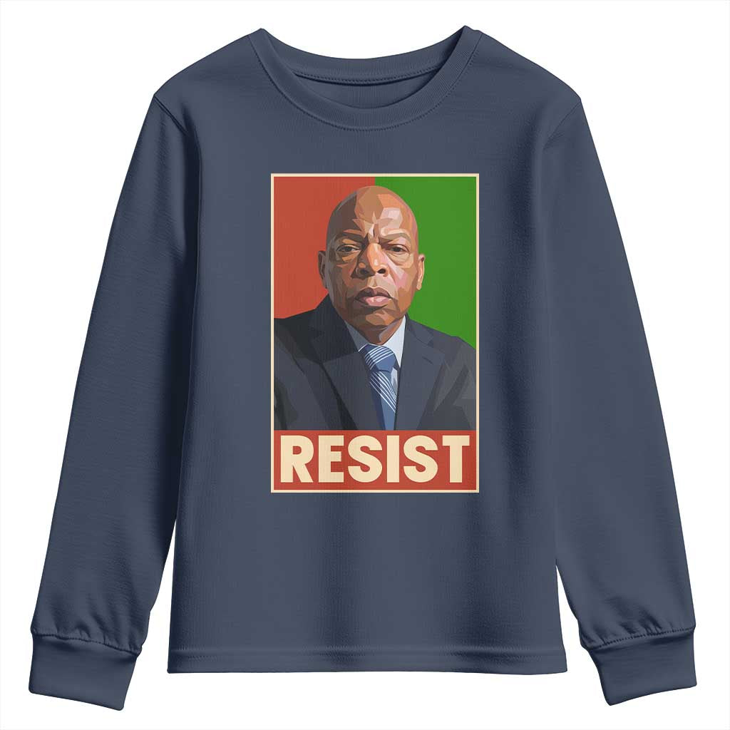 Resist Protest Civil Rights Youth Sweatshirt John Lewis Black History