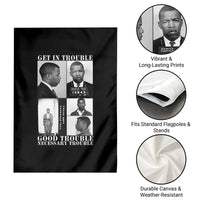 John Lewis Affrican American Garden Flag Get in Good Necessary Trouble