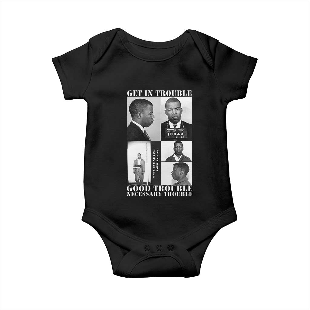 John Lewis Affrican American Baby Onesie Get in Good Necessary Trouble
