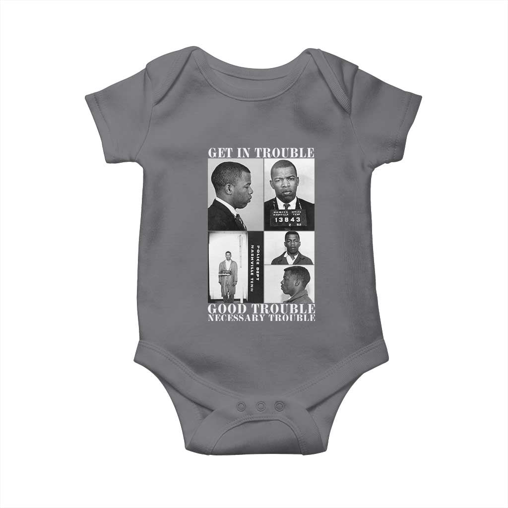 John Lewis Affrican American Baby Onesie Get in Good Necessary Trouble