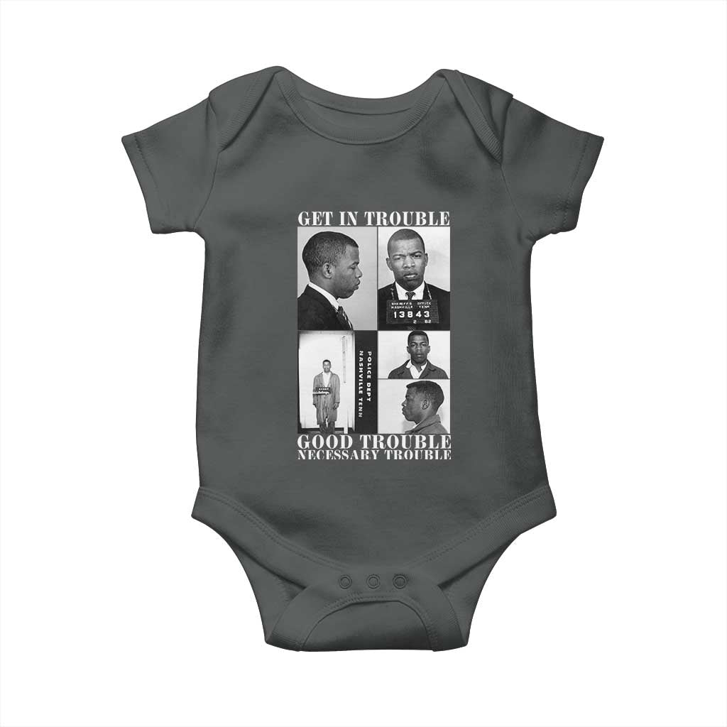 John Lewis Affrican American Baby Onesie Get in Good Necessary Trouble