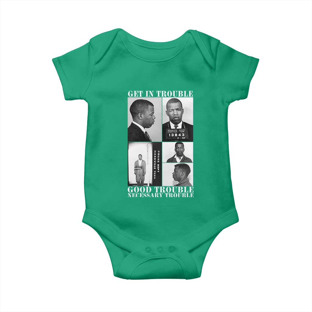 John Lewis Affrican American Baby Onesie Get in Good Necessary Trouble